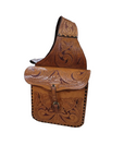 Leather rear saddlebag