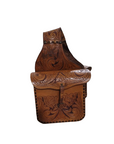 Leather rear saddlebag