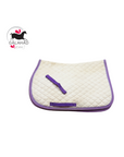 Shedrow white-purple saddle pad Full