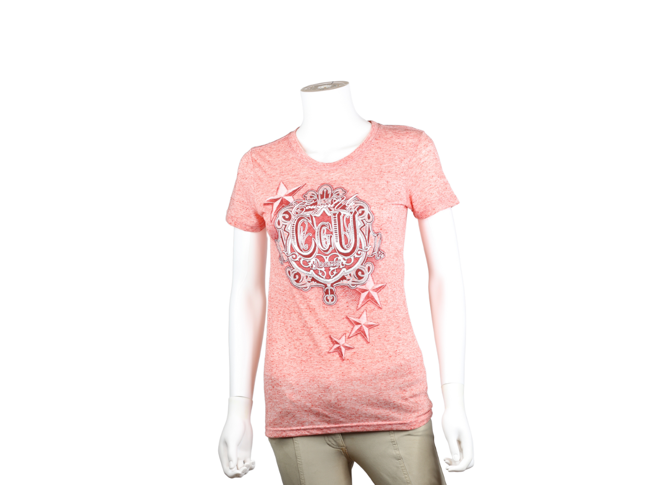 Coral Cowgirl Up Short sleeve Shirt M