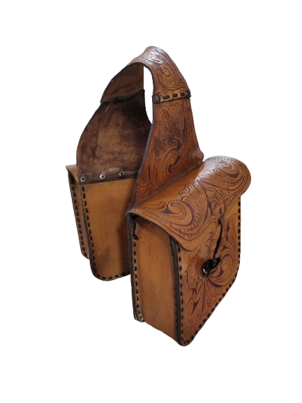 Leather rear saddlebag