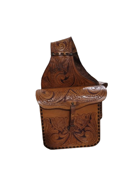 Leather rear saddlebag